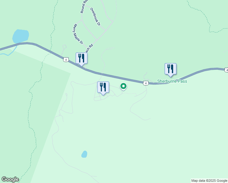 map of restaurants, bars, coffee shops, grocery stores, and more near 63 Alpine Drive in Rutland