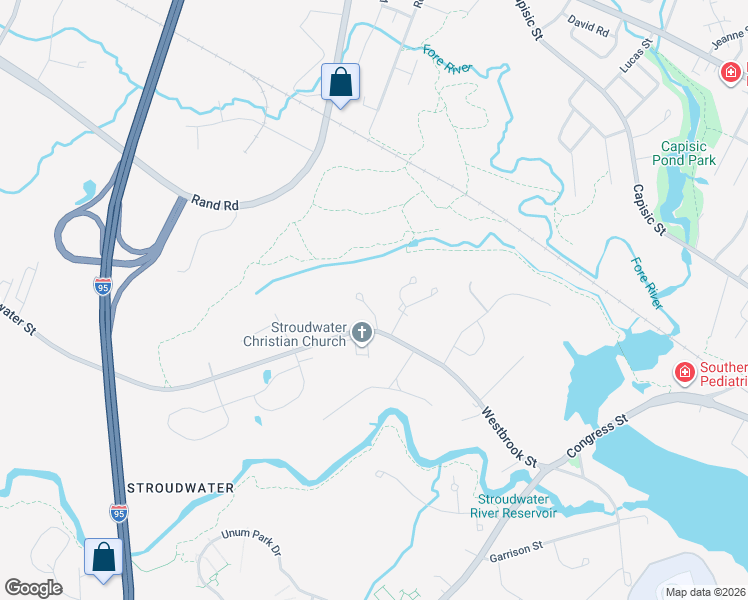 map of restaurants, bars, coffee shops, grocery stores, and more near 21 Buttonwood Lane in Portland