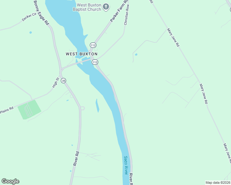 map of restaurants, bars, coffee shops, grocery stores, and more near 72 River Road in Buxton