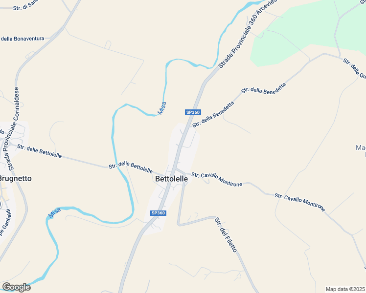 map of restaurants, bars, coffee shops, grocery stores, and more near 117 Via Provinciale Arceviese in Provincia di Ancona