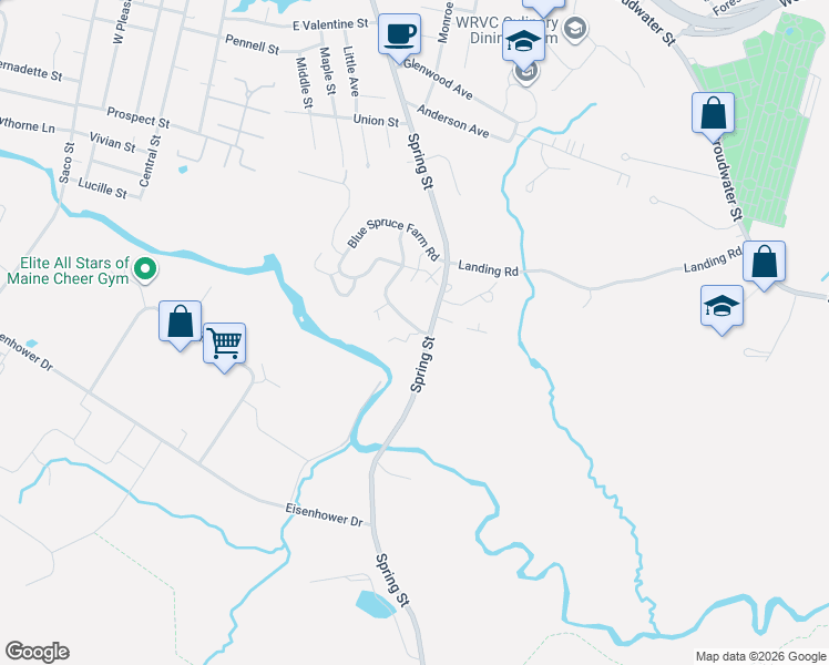 map of restaurants, bars, coffee shops, grocery stores, and more near 10 Jacqueline Way in Westbrook