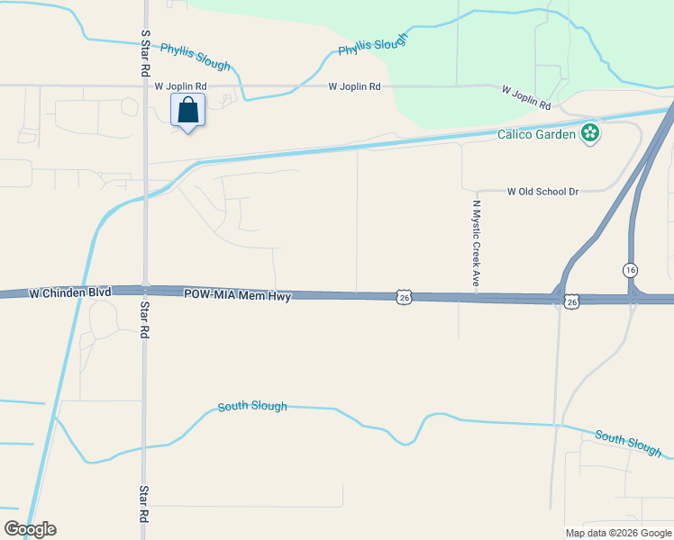 map of restaurants, bars, coffee shops, grocery stores, and more near 7230 West Chinden Boulevard in Meridian