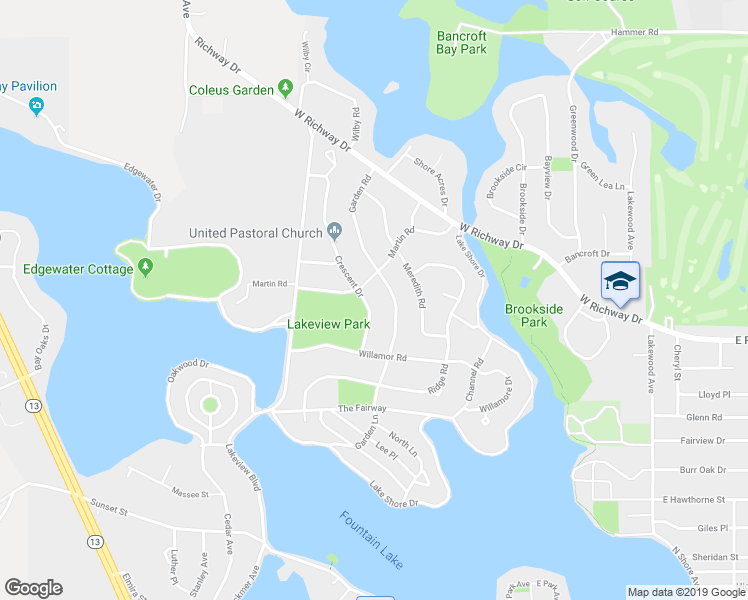 map of restaurants, bars, coffee shops, grocery stores, and more near 311 Crescent Drive in Albert Lea