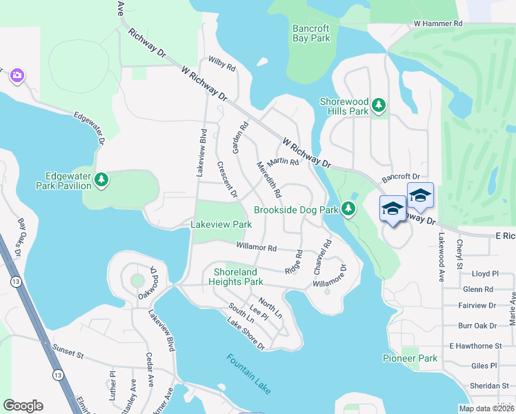map of restaurants, bars, coffee shops, grocery stores, and more near 311 Crescent Drive in Albert Lea