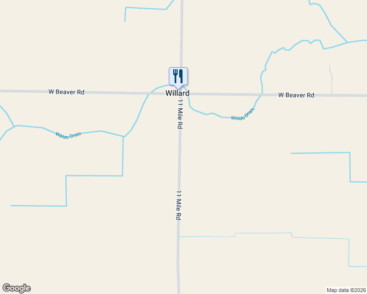 map of restaurants, bars, coffee shops, grocery stores, and more near 2619 11 Mile Road in Auburn