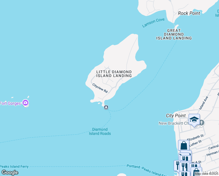 map of restaurants, bars, coffee shops, grocery stores, and more near 8 Sorrento Road in Portland