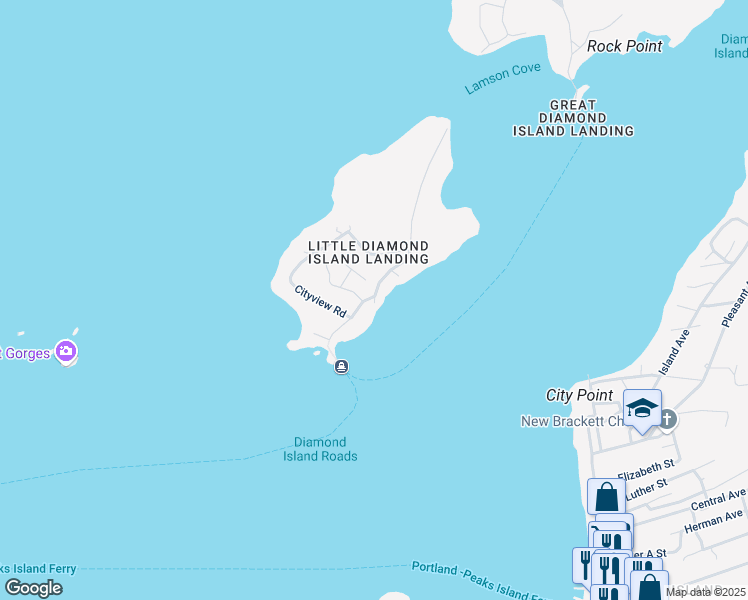map of restaurants, bars, coffee shops, grocery stores, and more near 8 Sorrento Road in Portland