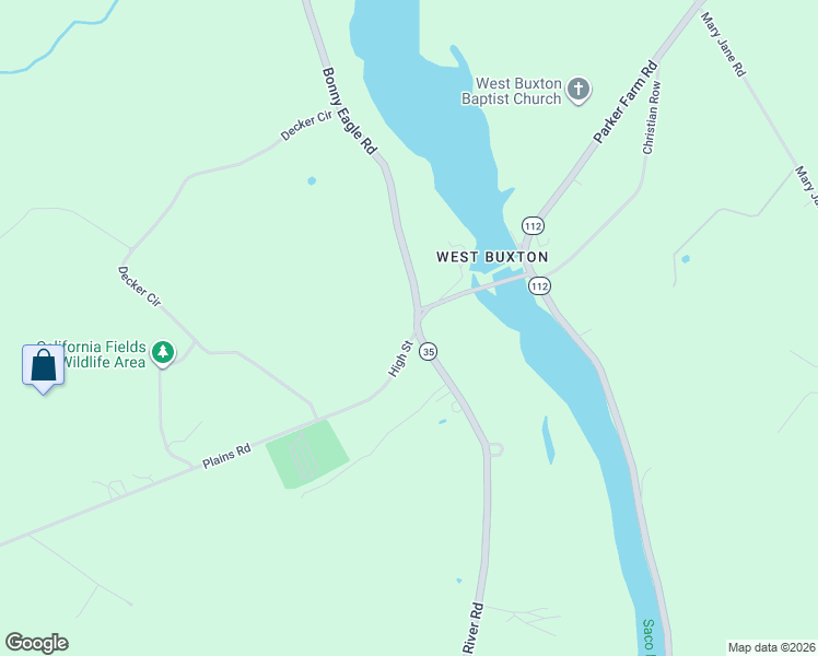 map of restaurants, bars, coffee shops, grocery stores, and more near 2 Bonny Eagle Road in Hollis