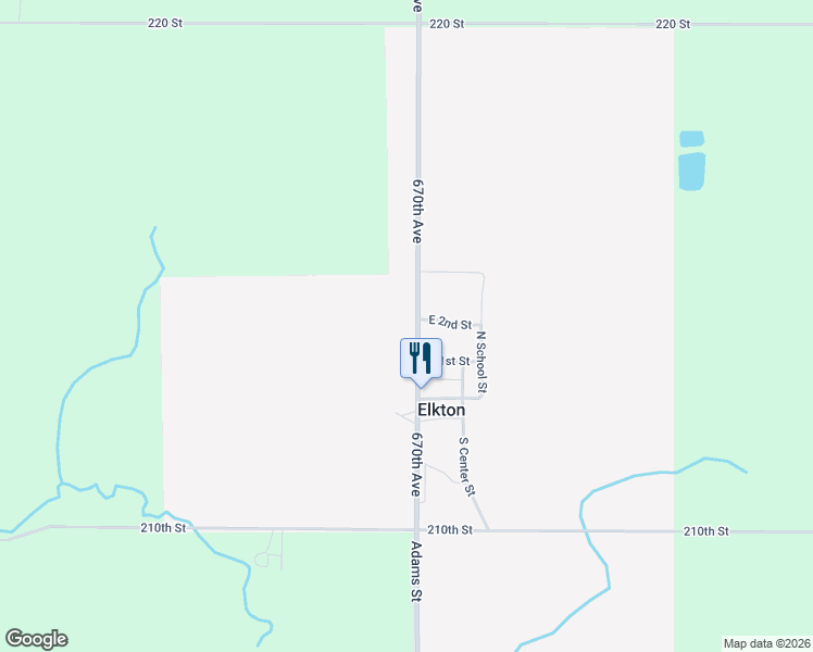 map of restaurants, bars, coffee shops, grocery stores, and more near 205 North Adams Street in Elkton
