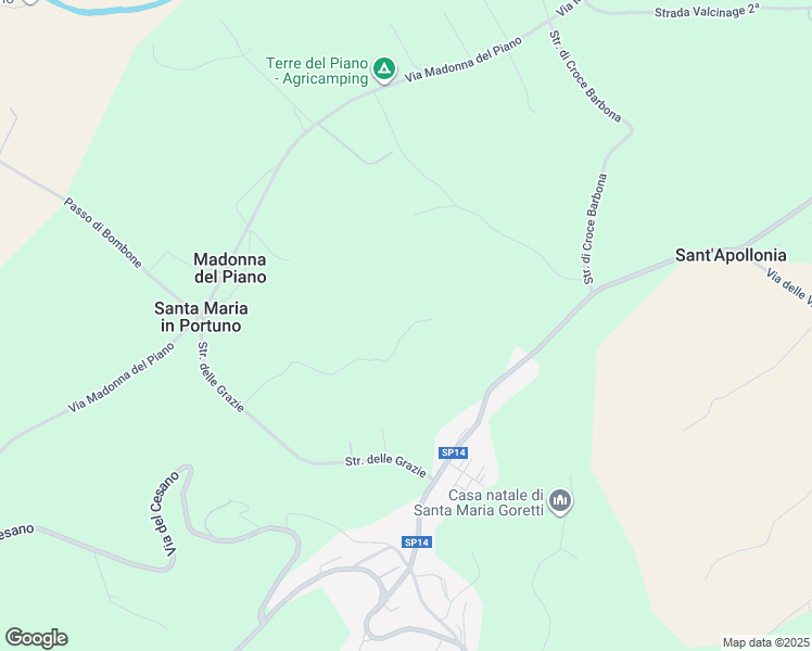 map of restaurants, bars, coffee shops, grocery stores, and more near 5 Via Berretto in Corinaldo