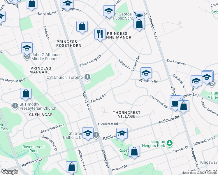 map of restaurants, bars, coffee shops, grocery stores, and more near 51 Sir Williams Lane in Toronto