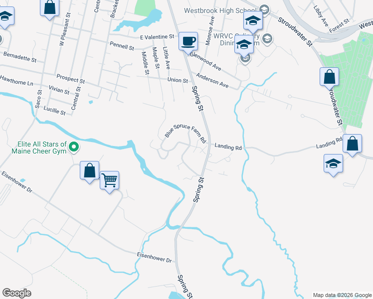 map of restaurants, bars, coffee shops, grocery stores, and more near Memory Lane in Buxton