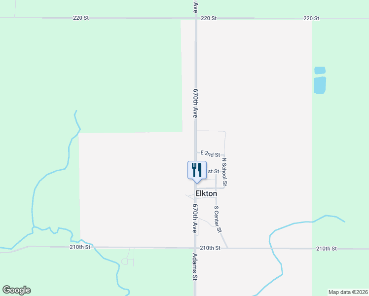 map of restaurants, bars, coffee shops, grocery stores, and more near 205 North Adams Street in Elkton