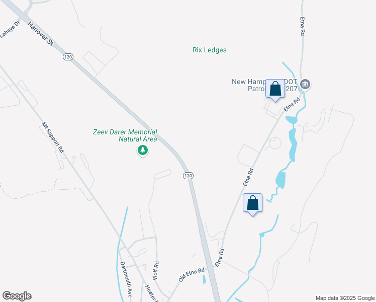 map of restaurants, bars, coffee shops, grocery stores, and more near Route 120 in Lebanon