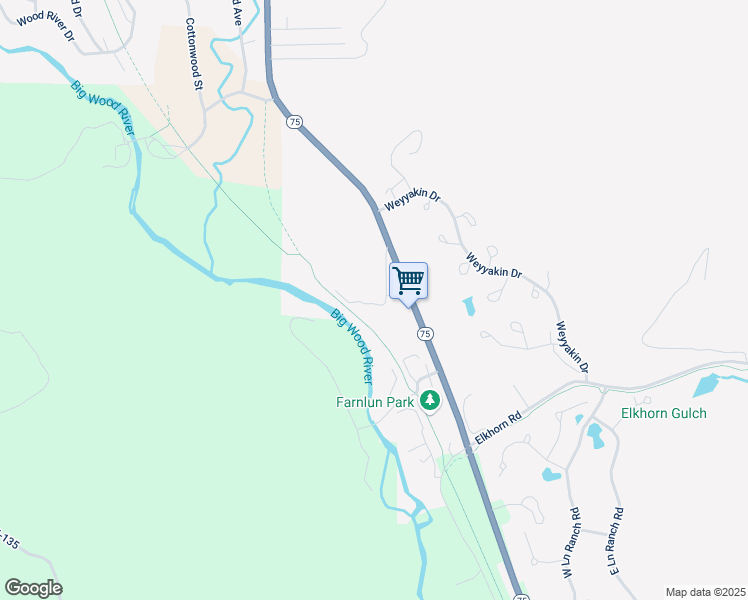map of restaurants, bars, coffee shops, grocery stores, and more near 111 East of Baldy Court in Ketchum
