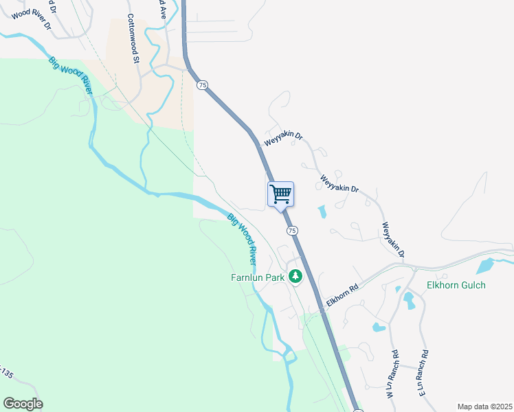 map of restaurants, bars, coffee shops, grocery stores, and more near 111 East of Baldy Court in Ketchum