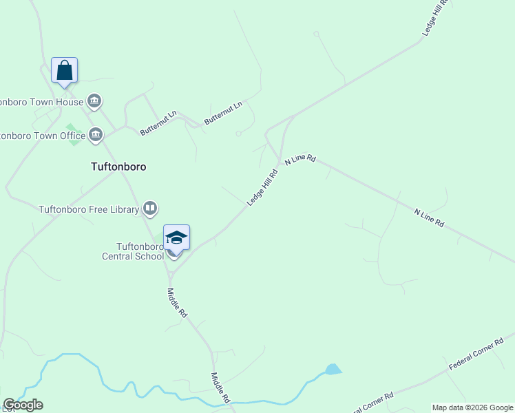 map of restaurants, bars, coffee shops, grocery stores, and more near 17 Ledge Hill Road in Tuftonboro