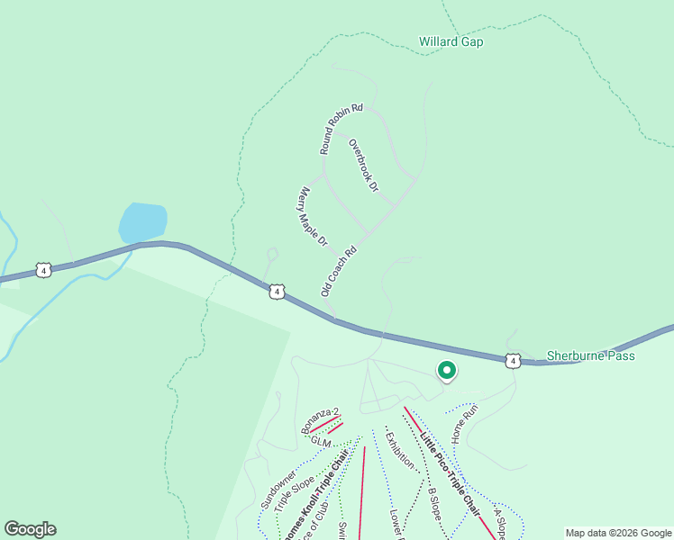 map of restaurants, bars, coffee shops, grocery stores, and more near 142 Old Coach Road in Killington
