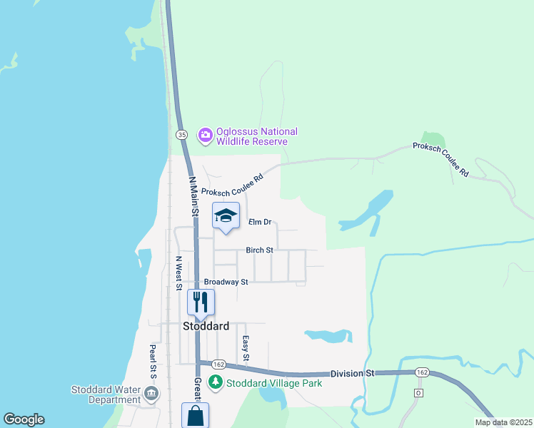 map of restaurants, bars, coffee shops, grocery stores, and more near 310 Butternut Street in Stoddard