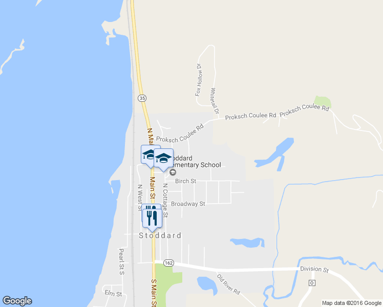 map of restaurants, bars, coffee shops, grocery stores, and more near 310 Butternut Street in Stoddard