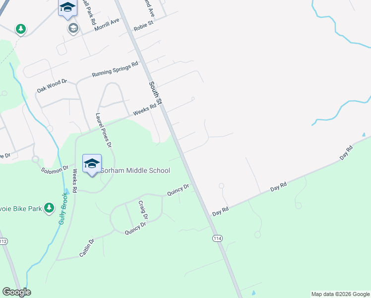 map of restaurants, bars, coffee shops, grocery stores, and more near 3 Samantha Drive in Gorham