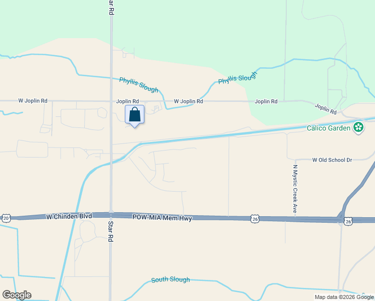 map of restaurants, bars, coffee shops, grocery stores, and more near 7835 Joplin Road in Nampa