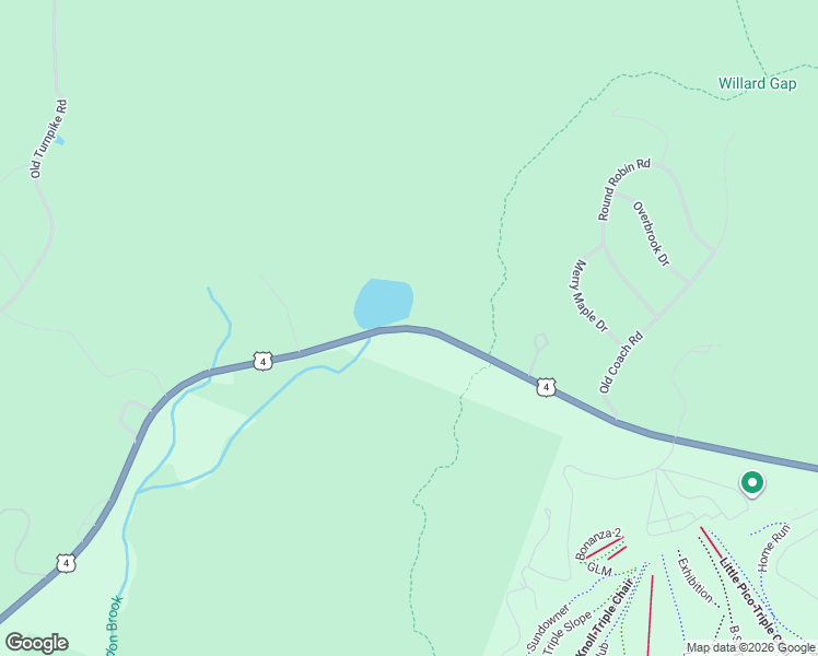 map of restaurants, bars, coffee shops, grocery stores, and more near 100 U.S. 4 in Killington