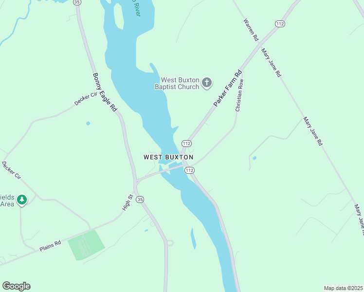 map of restaurants, bars, coffee shops, grocery stores, and more near 6 Parker Farm Road in Buxton