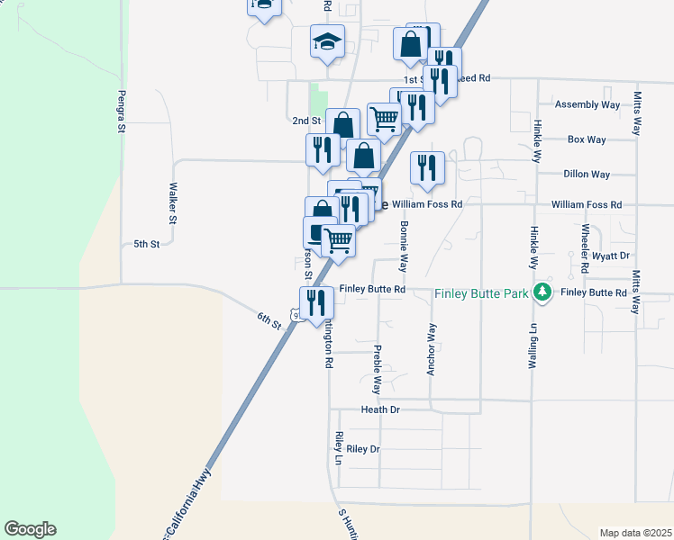 map of restaurants, bars, coffee shops, grocery stores, and more near 51420 U.S. 97 in La Pine