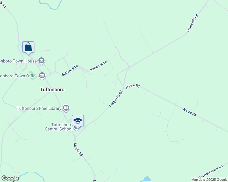 map of restaurants, bars, coffee shops, grocery stores, and more near 4A Old Town Road in Tuftonboro