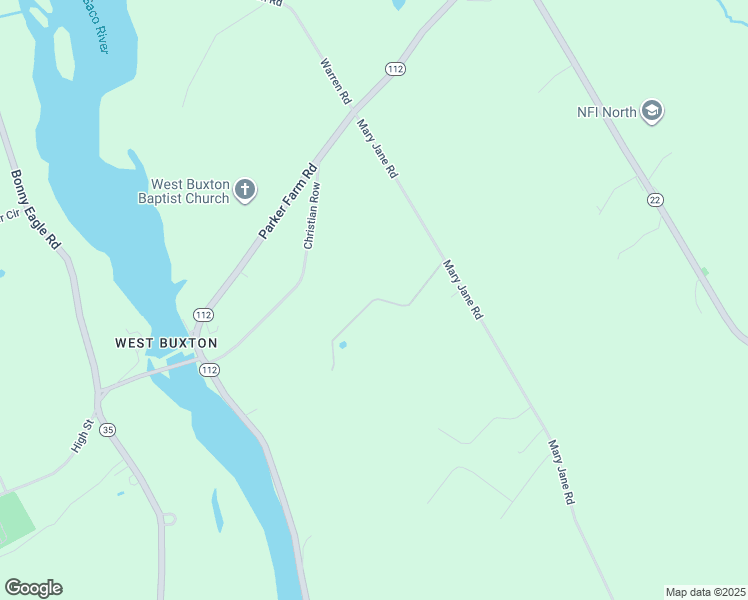 map of restaurants, bars, coffee shops, grocery stores, and more near 62 Mary Jane Road in Buxton