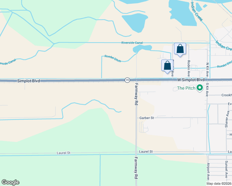 map of restaurants, bars, coffee shops, grocery stores, and more near 16123 Simplot Boulevard in Caldwell