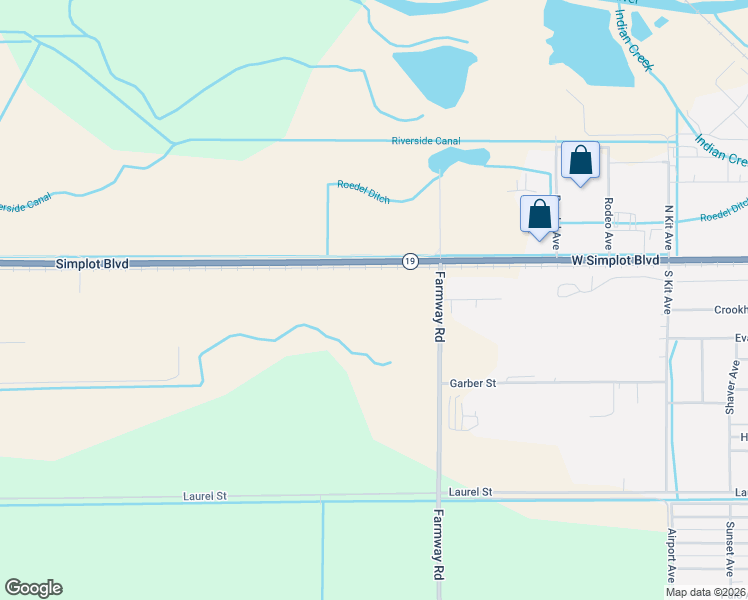 map of restaurants, bars, coffee shops, grocery stores, and more near 16123 Simplot Boulevard in Caldwell