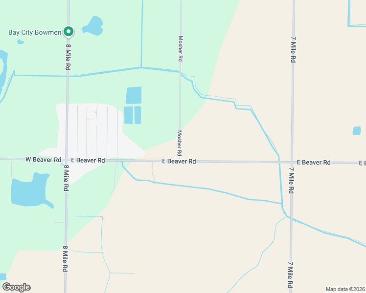 map of restaurants, bars, coffee shops, grocery stores, and more near 277 East Beaver Road in Kawkawlin
