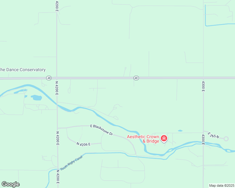 map of restaurants, bars, coffee shops, grocery stores, and more near 282 North 4200 East in Rigby