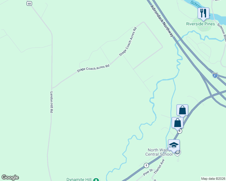 map of restaurants, bars, coffee shops, grocery stores, and more near 60 Carriage Knolls Road in Chestertown