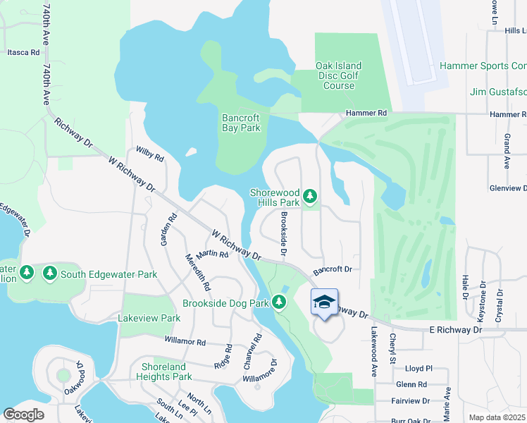 map of restaurants, bars, coffee shops, grocery stores, and more near 1905 Brookside Drive in Albert Lea