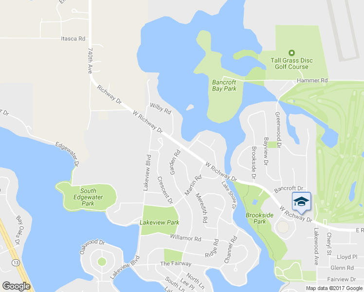 map of restaurants, bars, coffee shops, grocery stores, and more near 1210 West Richway Drive in Albert Lea