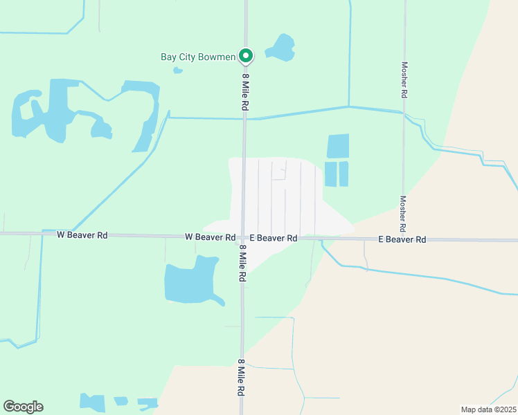 map of restaurants, bars, coffee shops, grocery stores, and more near 2435 8 Mile Road in Kawkawlin