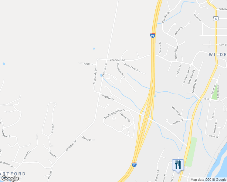 map of restaurants, bars, coffee shops, grocery stores, and more near 649 Bugbee Street in Hartford