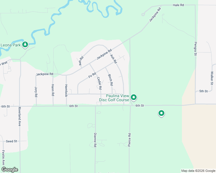 map of restaurants, bars, coffee shops, grocery stores, and more near 51455 Birch Road in La Pine