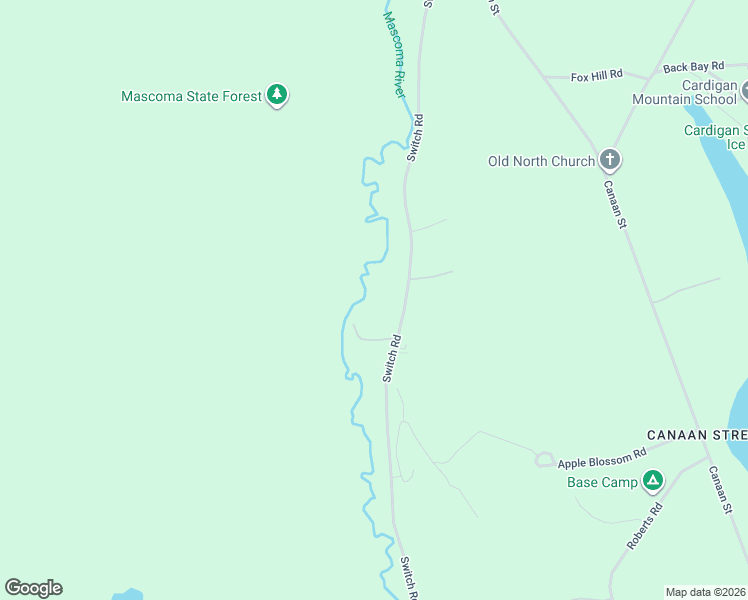 map of restaurants, bars, coffee shops, grocery stores, and more near 361 Switch Road in Canaan