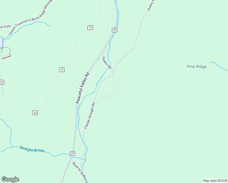 map of restaurants, bars, coffee shops, grocery stores, and more near 26 Sunway Drive in North Creek