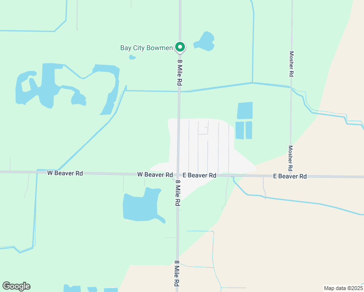 map of restaurants, bars, coffee shops, grocery stores, and more near 2435 8 Mile Road in Kawkawlin
