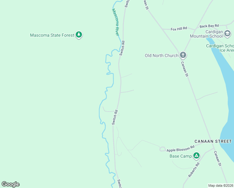map of restaurants, bars, coffee shops, grocery stores, and more near 361 Switch Road in Canaan