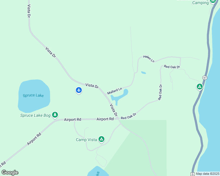 map of restaurants, bars, coffee shops, grocery stores, and more near N3567 Vista Drive in Campbellsport