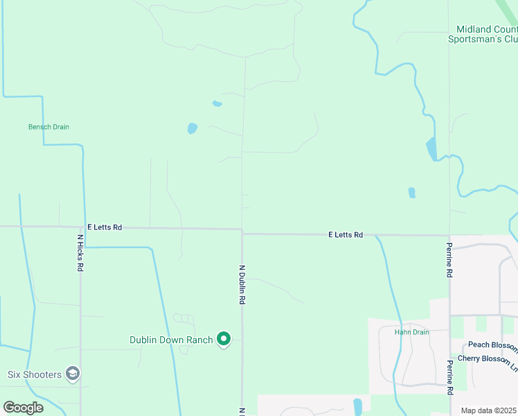 map of restaurants, bars, coffee shops, grocery stores, and more near 2042-2168 North Dublin Road in Midland Township