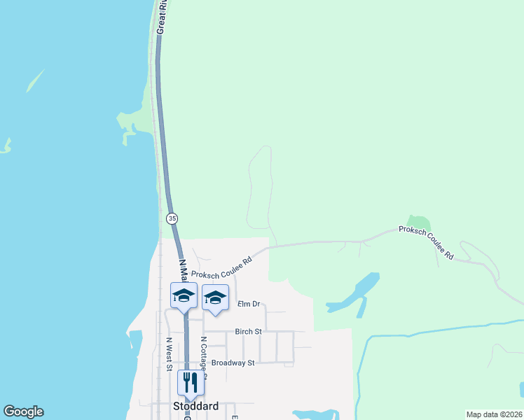 map of restaurants, bars, coffee shops, grocery stores, and more near 450 Fox Hollow Drive in Stoddard