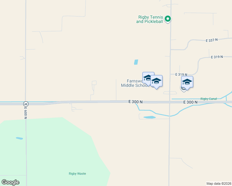 map of restaurants, bars, coffee shops, grocery stores, and more near 3628 Idaho 48 in Rigby