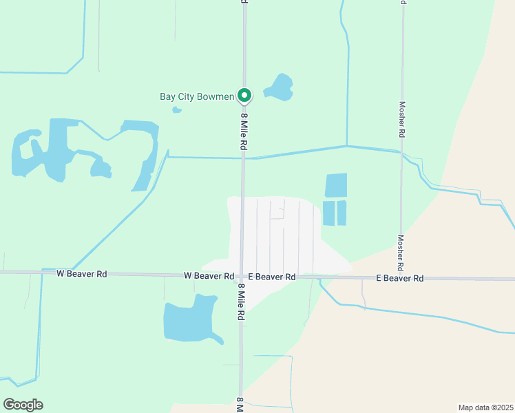 map of restaurants, bars, coffee shops, grocery stores, and more near 2495 Pajot Road in Kawkawlin